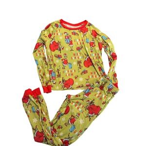 The Grinch Merry Christmas Pajamas Set Long Sleeve Pants S Unisex